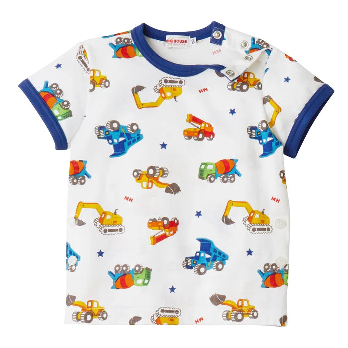 미키하우스 티셔츠 일본 키즈 잠옷 반바지 반팔티 세트 자동차 디자인