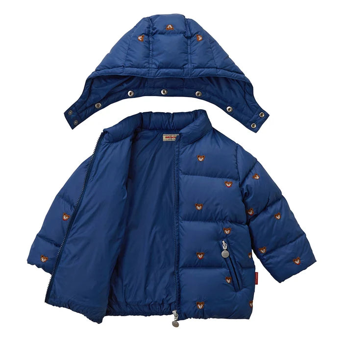 미키하우스 패딩 일본 키즈 유아 다운자켓 푸치 & 우사코 자수 후드 2컬러