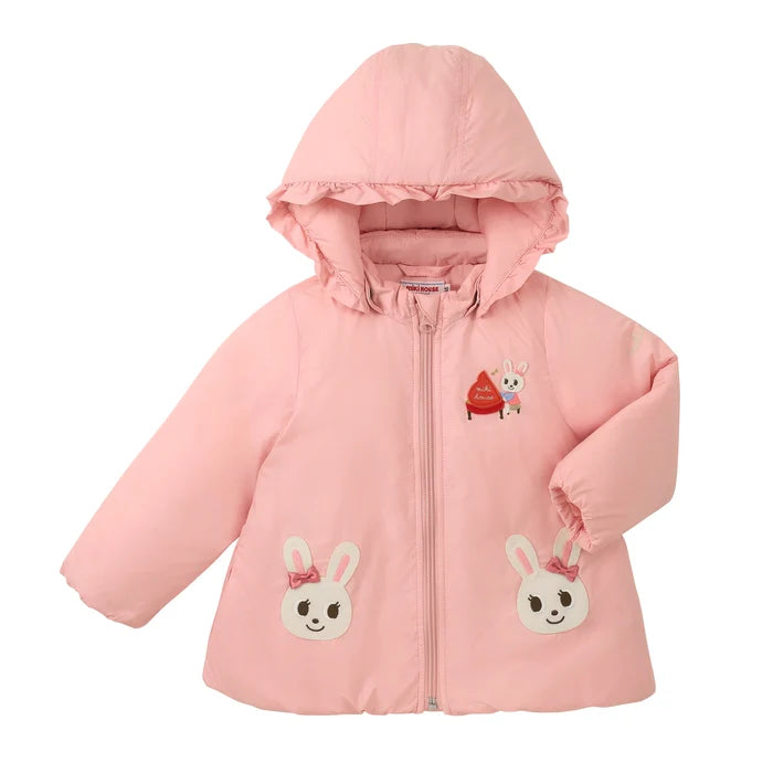 미키하우스 패딩 일본 키즈 유아 점퍼 우사기 토끼 후드 프릴