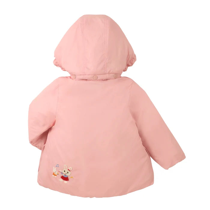 미키하우스 패딩 일본 키즈 유아 점퍼 우사기 토끼 후드 프릴