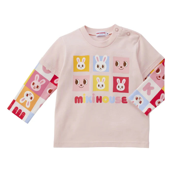 미키하우스 티셔츠 일본 키즈 긴팔티 퍼즐 우사코