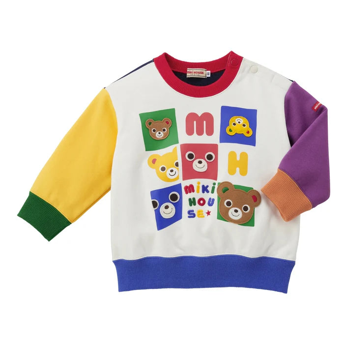 미키하우스 티셔츠 일본 키즈 긴팔 맨투맨 푸치 쿠마 2컬러
