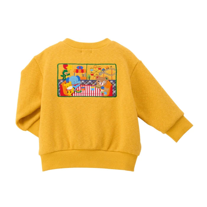 미키하우스 티셔츠 일본 키즈 유아 긴팔티 기모 맨투맨 테마파크 로고 2컬러