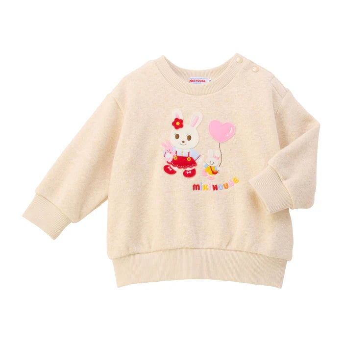 미키하우스 티셔츠 일본 키즈 유아 긴팔티 기모 맨투맨 테마파크 로고 2컬러