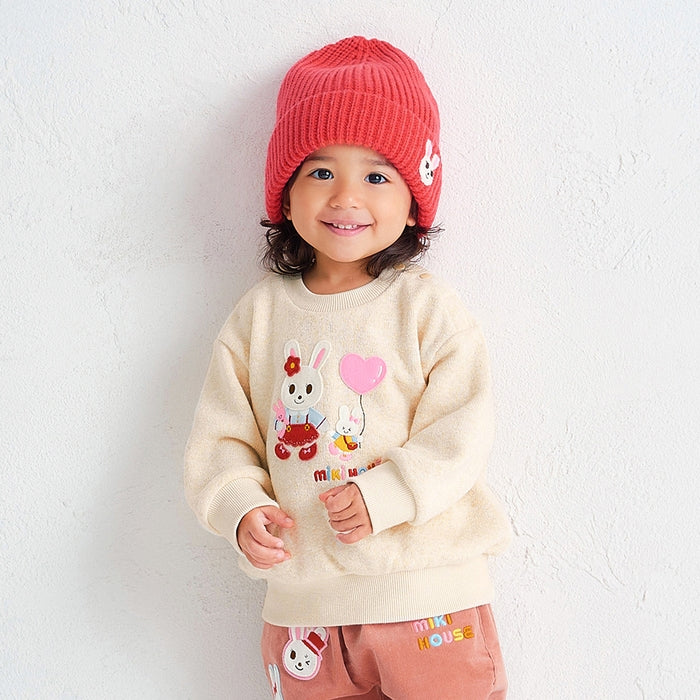 미키하우스 티셔츠 일본 키즈 유아 긴팔티 기모 맨투맨 테마파크 로고 2컬러