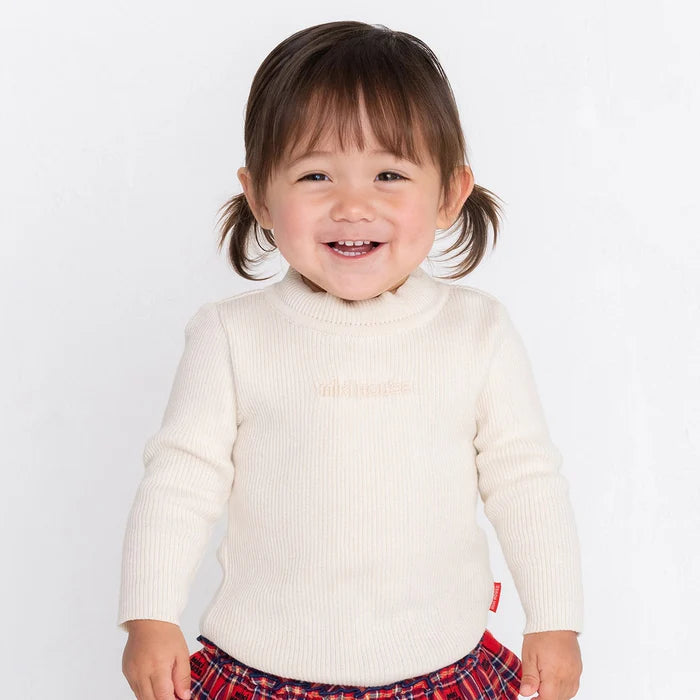 미키하우스 티셔츠 일본 키즈 니트 긴팔 코튼 터틀 스웨터 3컬러