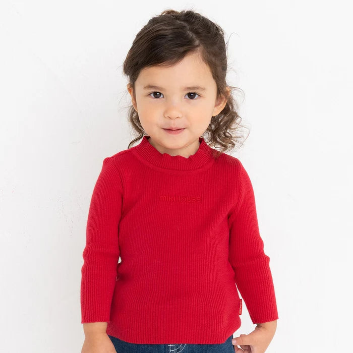 미키하우스 티셔츠 일본 키즈 니트 긴팔 코튼 터틀 스웨터 3컬러