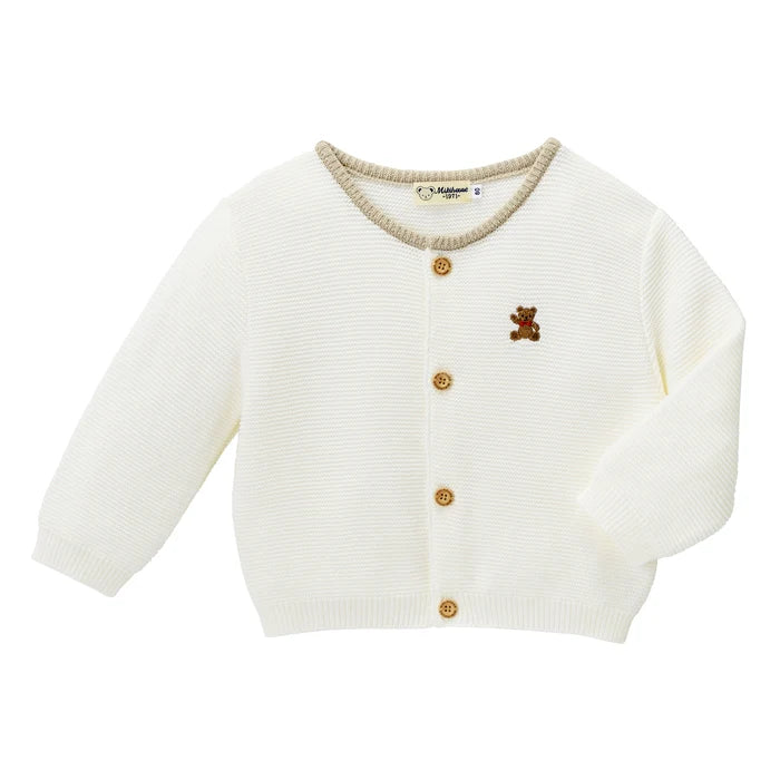 미키하우스 가디건 일본 키즈 카디건 베어 자수 3컬러