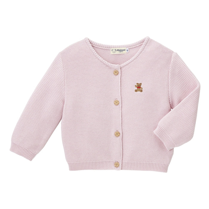 미키하우스 가디건 일본 키즈 카디건 베어 자수 3컬러