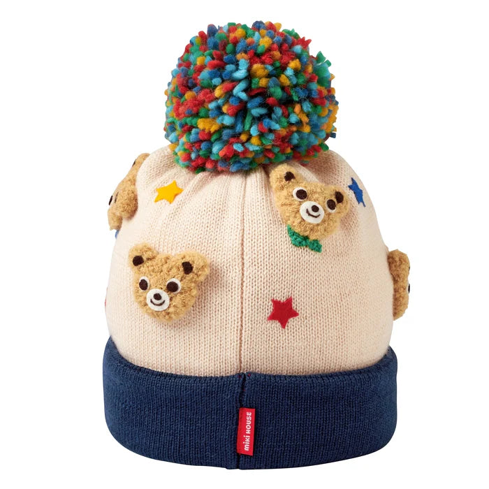 미키하우스 모자 일본 키즈 비니 푸치 니트 방울모자 2컬러