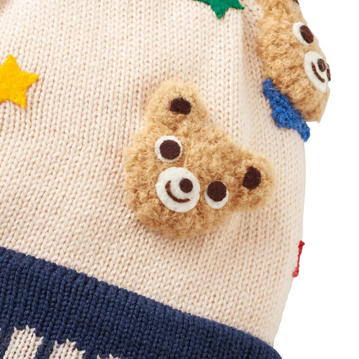 미키하우스 모자 일본 키즈 비니 푸치 니트 방울모자 2컬러