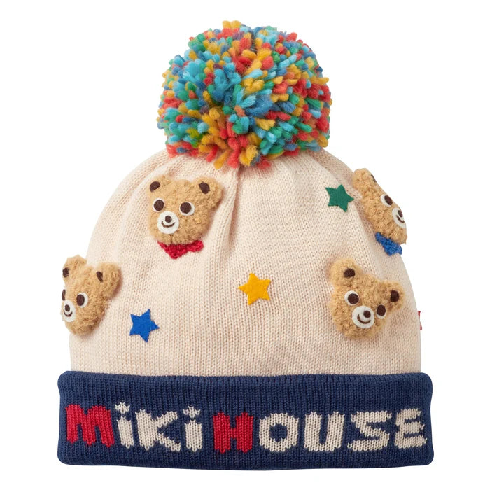 미키하우스 모자 일본 키즈 비니 푸치 니트 방울모자 2컬러