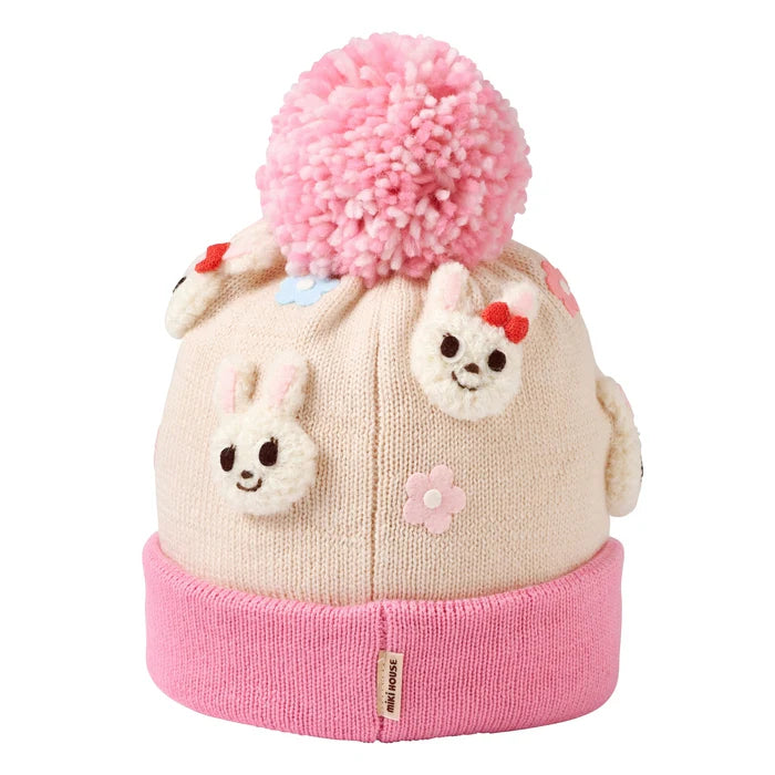 미키하우스 모자 일본 키즈 비니 푸치 니트 방울모자 2컬러