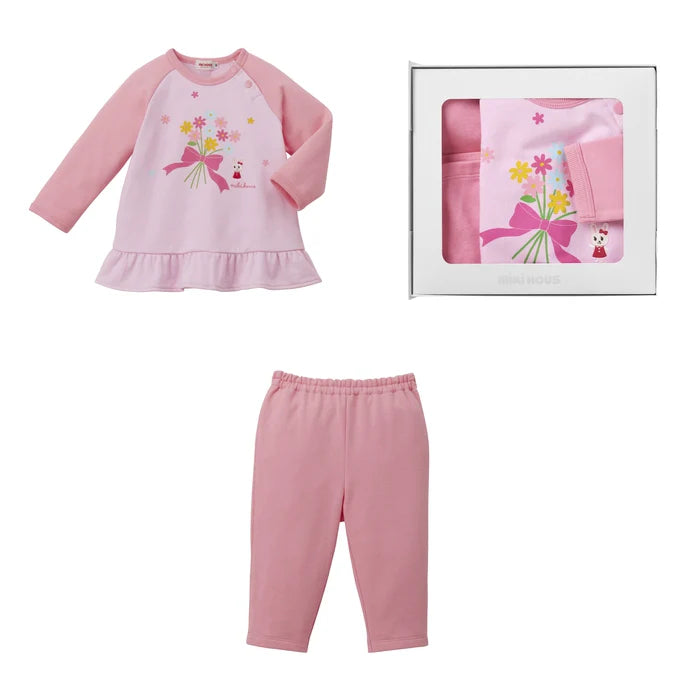 미키하우스 티셔츠 일본 키즈 잠옷 긴팔 긴바지 세트 2컬러