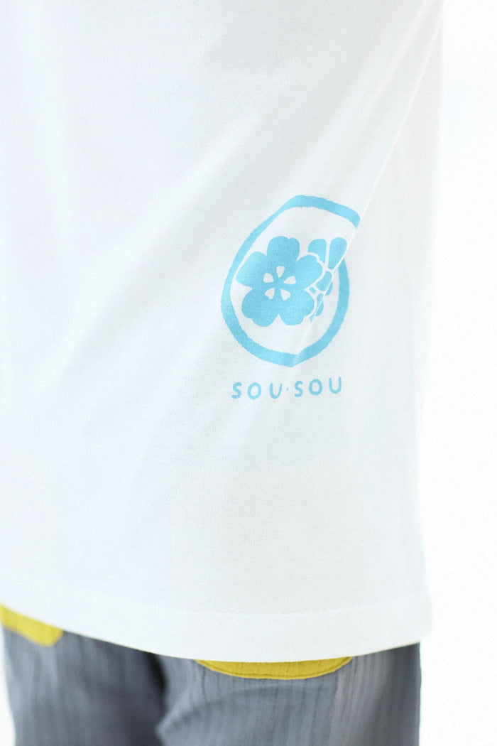 소우소우 키즈 티셔츠 일본 SOUSOU 반팔티 미츠미 화이트