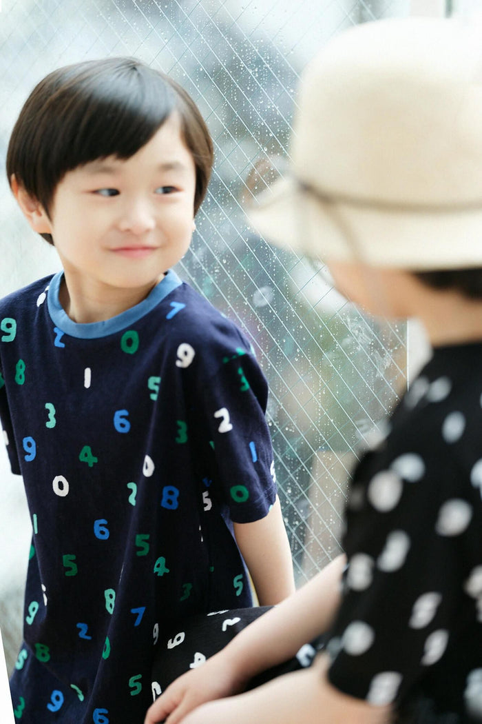 소우소우 키즈 티셔츠 일본 SOUSOU 반팔티 요츠미 네이비
