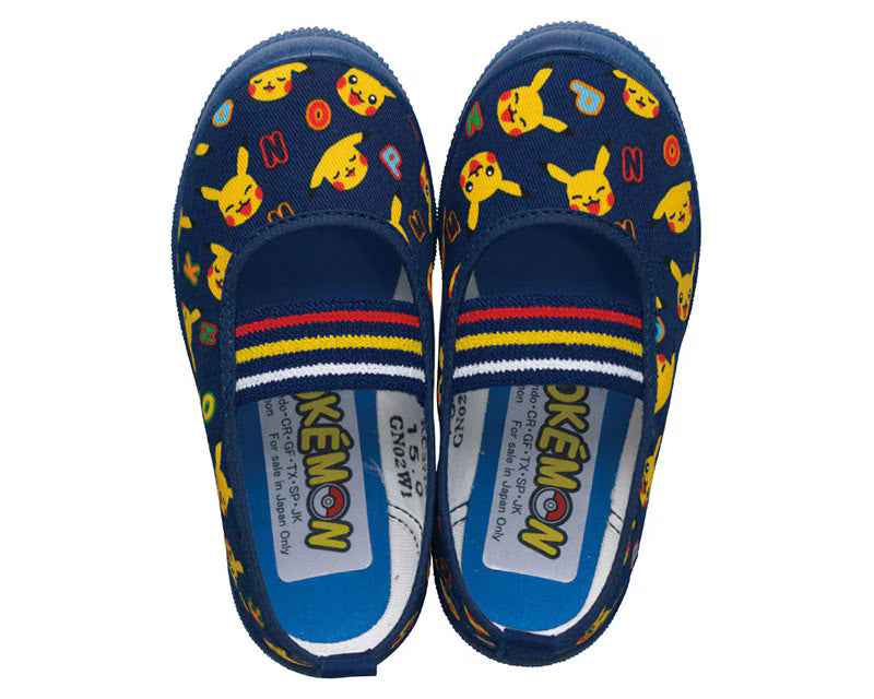 아사히 키즈 신발 일본 학교 실내화 포켓몬스터 피카츄 포켓몬 네이비 컬러