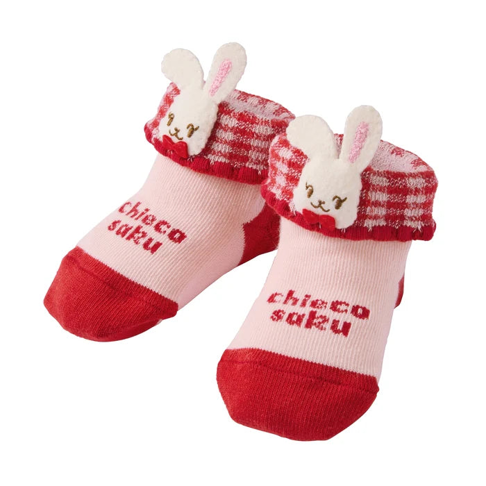 미키하우스 양말 일본 키즈 유아 아기 삭스 치에코 토끼 캐릭터 클로버 디자인