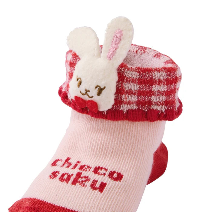 미키하우스 양말 일본 키즈 유아 아기 삭스 치에코 토끼 캐릭터 클로버 디자인