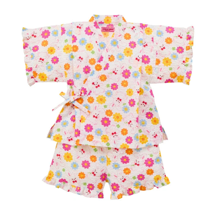 미키하우스 티셔츠 일본 키즈 유아 반바지 반팔 세트 치에코 행복한 클로버 유카타