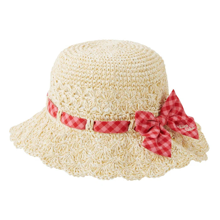 미키하우스 모자 일본 키즈 밀짚모자 여아 치에코 사쿠 밀짚모자