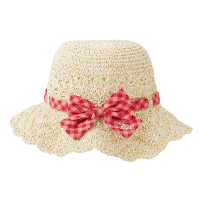 미키하우스 모자 일본 키즈 밀짚모자 여아 치에코 사쿠 밀짚모자