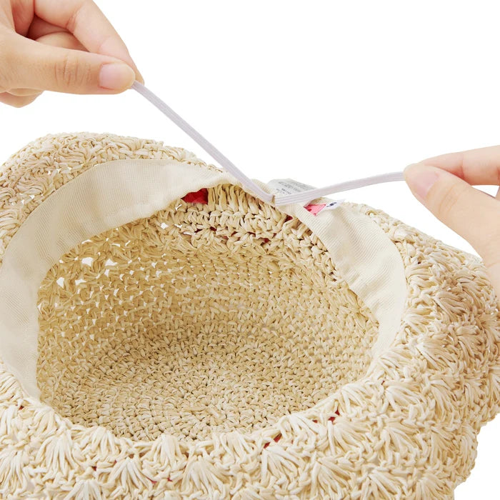 미키하우스 모자 일본 키즈 밀짚모자 여아 치에코 사쿠 밀짚모자