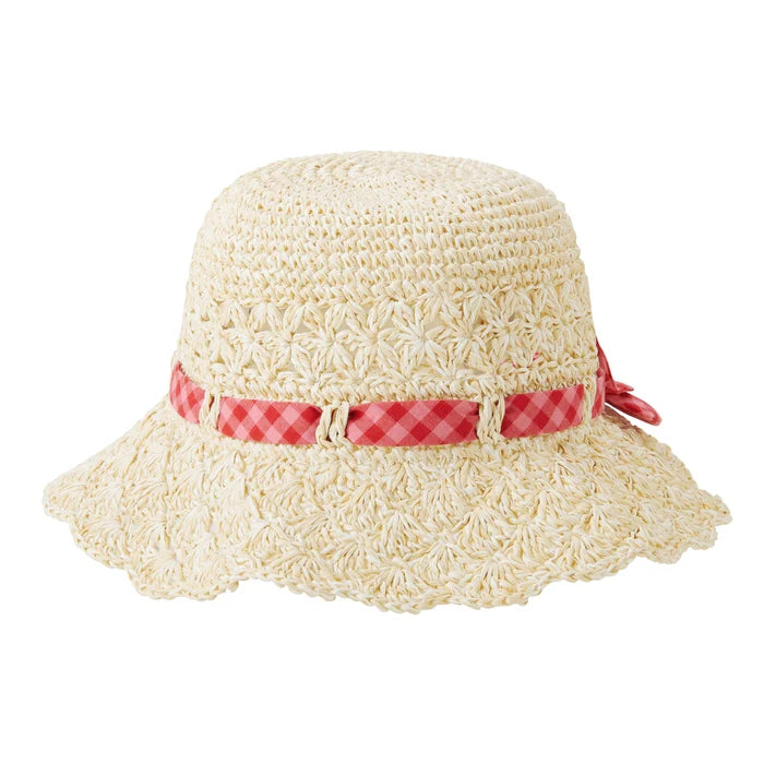 미키하우스 모자 일본 키즈 밀짚모자 여아 치에코 사쿠 밀짚모자