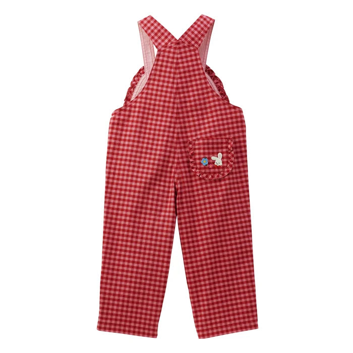 미키하우스 멜빵 일본 바지 차에코 사쿠 오버롤 팬츠 레드