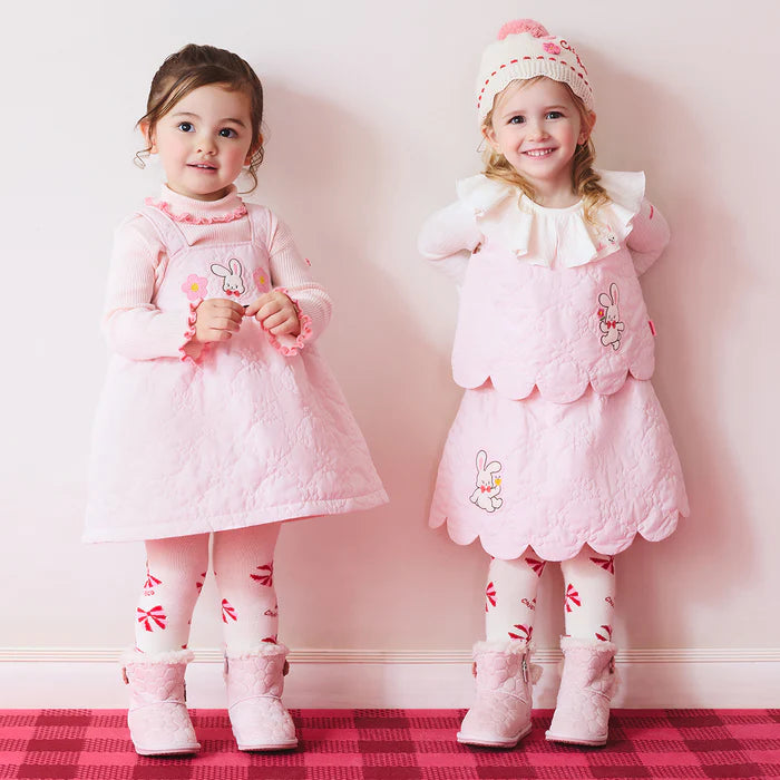 미키하우스 신발 일본 부츠 캔버스 퀼팅 치에코 사쿠