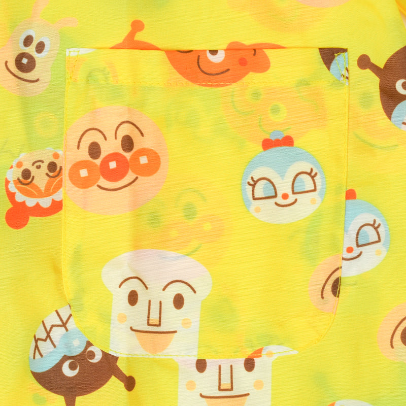아카짱혼포 호빵맨 우비 일본 레인코트 캐릭터 프린트 옐로우