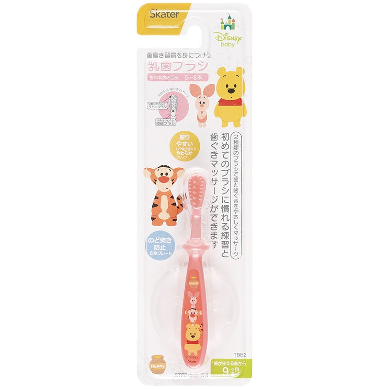 곰돌이 푸 칫솔 일본 아카짱혼포 스케이터 디즈니 캐릭터 핑크