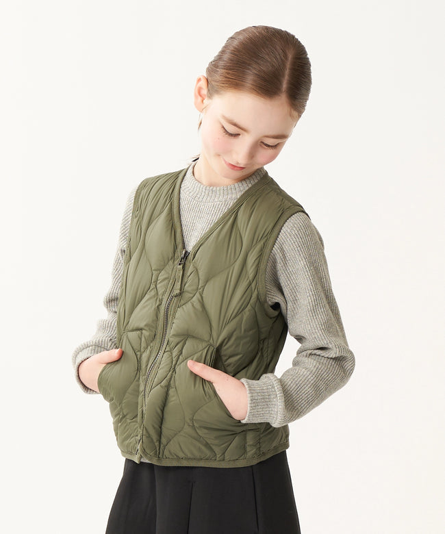 타이온 키즈 패딩 조끼 일본 TAION 베스트 밀리터리 브이넥  지퍼 이너 8컬러