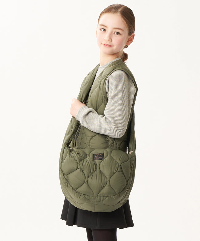 타이온 키즈 패딩 조끼 일본 TAION 베스트 밀리터리 브이넥 짚업 6컬러