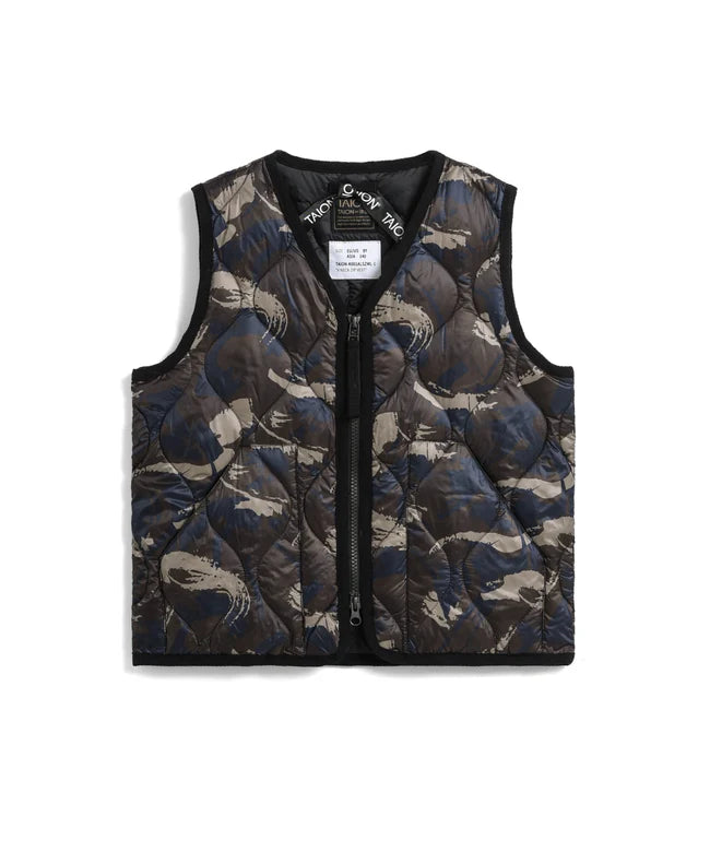 타이온 키즈 패딩 조끼 일본 TAION 베스트 밀리터리 브이넥  지퍼 이너 8컬러