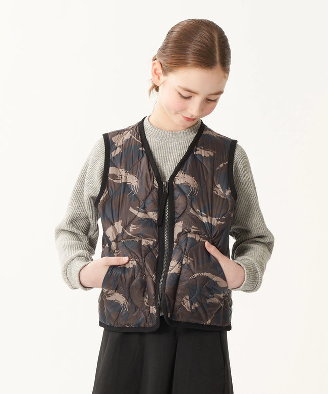 타이온 키즈 패딩 조끼 일본 TAION 베스트 밀리터리 브이넥  지퍼 이너 8컬러