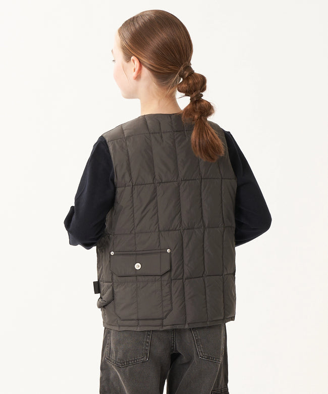 타이온 키즈 패딩 조끼 일본 TAION 베스트 워크 브이넥 버튼 다운 2컬러