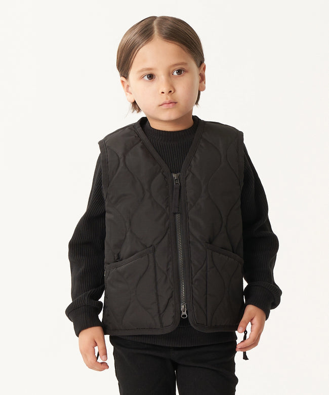 타이온 키즈 패딩 조끼 일본 TAION 베스트 밀리터리 브이넥 짚업 6컬러