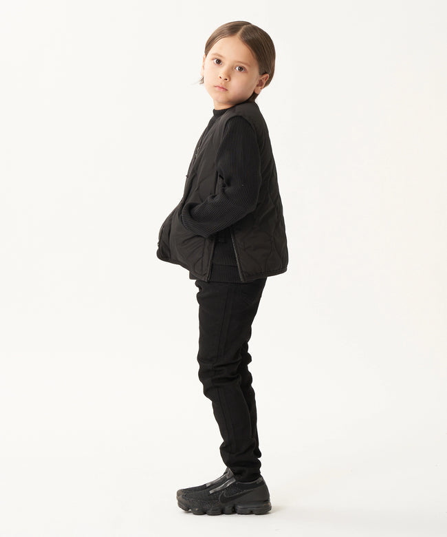 타이온 키즈 패딩 조끼 일본 TAION 베스트 밀리터리 브이넥 짚업 6컬러