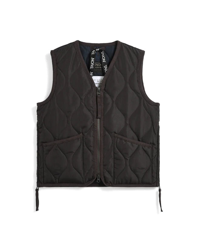 타이온 키즈 패딩 조끼 일본 TAION 베스트 밀리터리 브이넥 짚업 6컬러