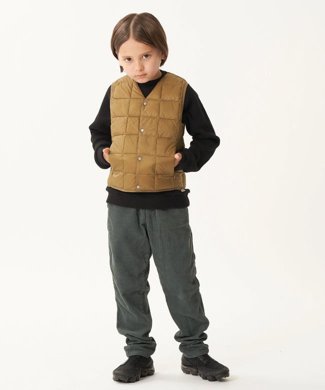 타이온 키즈 패딩조끼 일본 TAION 베스트 베이직 브이넥 46컬러