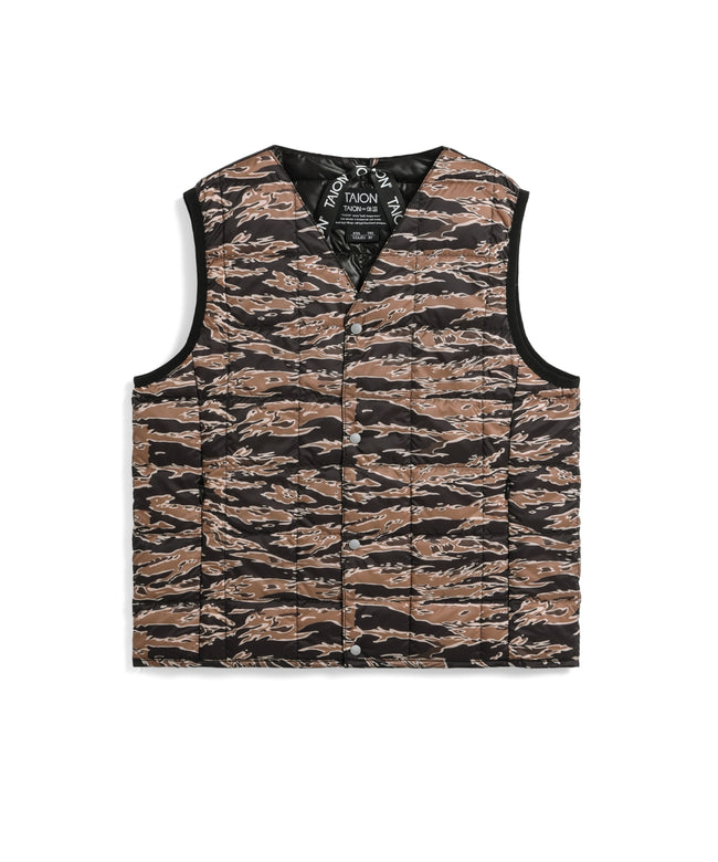 타이온 키즈 패딩조끼 일본 TAION 베스트 베이직 브이넥 46컬러