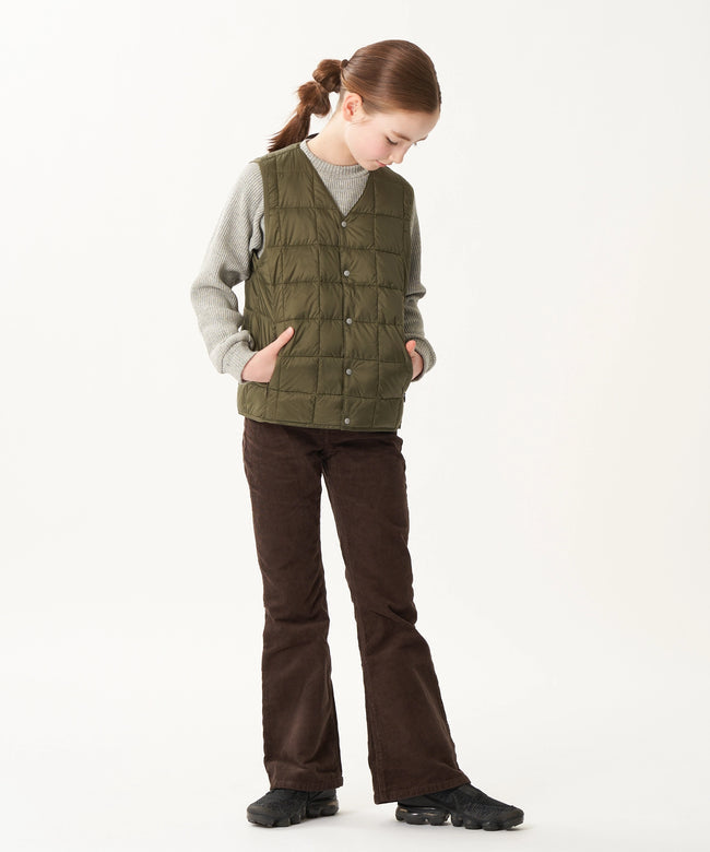 타이온 키즈 패딩조끼 일본 TAION 베스트 베이직 브이넥 46컬러