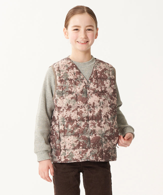 타이온 키즈 패딩조끼 일본 TAION 베스트 베이직 브이넥 46컬러