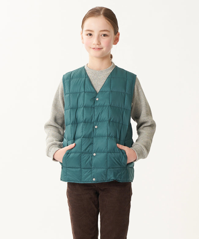 타이온 키즈 패딩조끼 일본 TAION 베스트 베이직 브이넥 46컬러