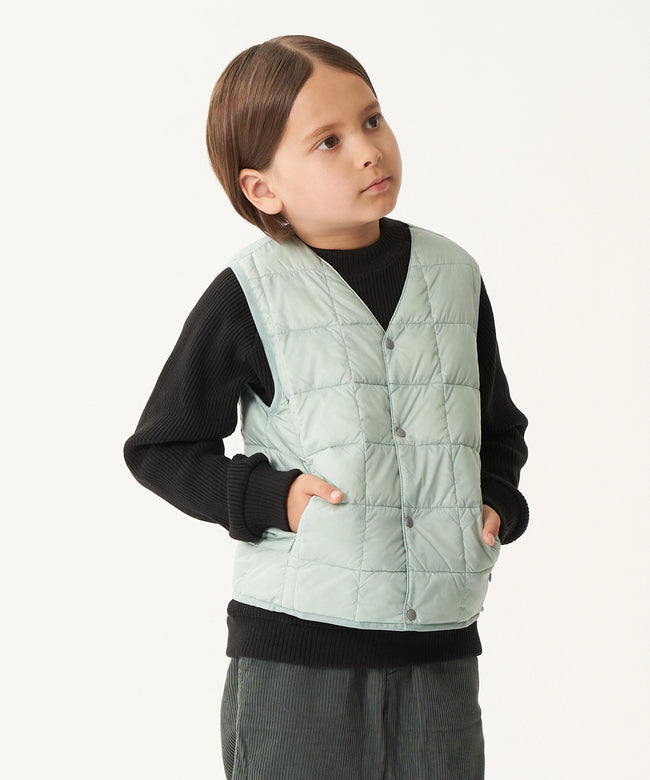 타이온 키즈 패딩조끼 일본 TAION 베스트 베이직 브이넥 46컬러