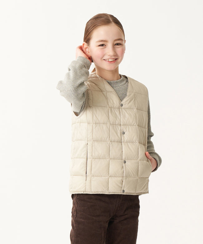 타이온 키즈 패딩조끼 일본 TAION 베스트 베이직 브이넥 46컬러