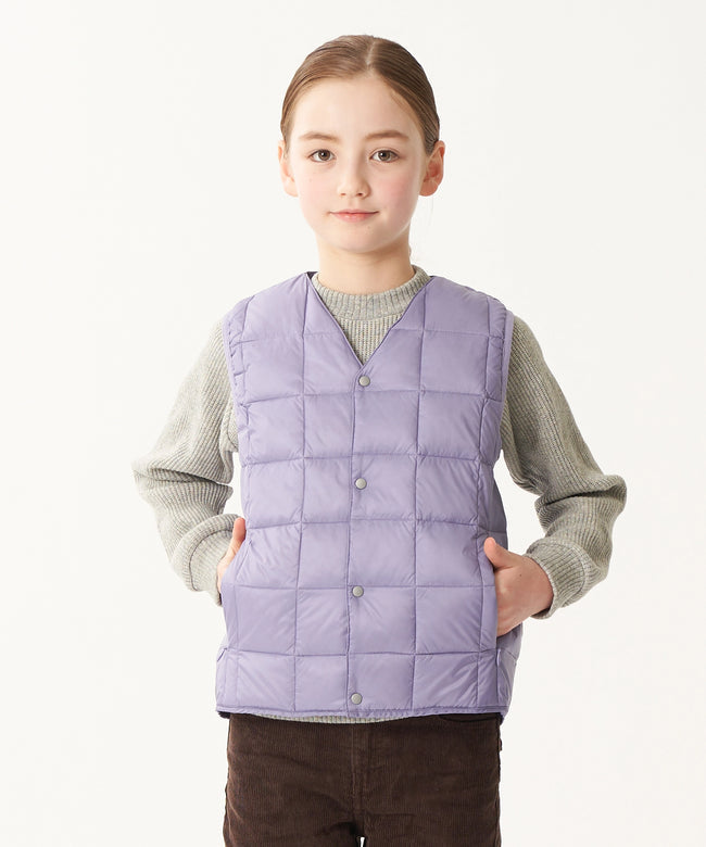 타이온 키즈 패딩조끼 일본 TAION 베스트 베이직 브이넥 46컬러