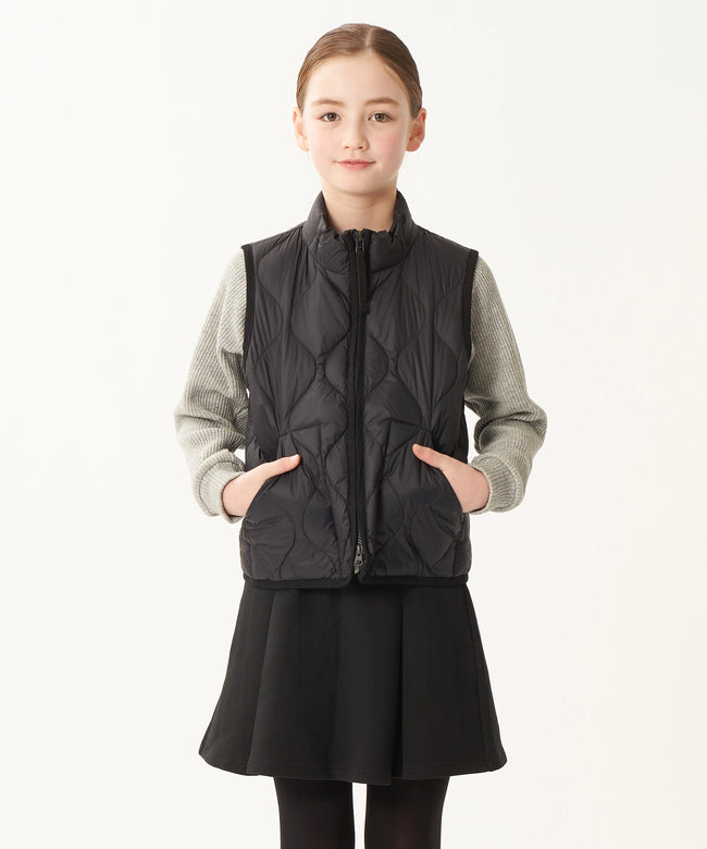 타이온 키즈 패딩 조끼 일본 TAION 베스트 밀리터리 하이넥 짚업 다운 3컬러