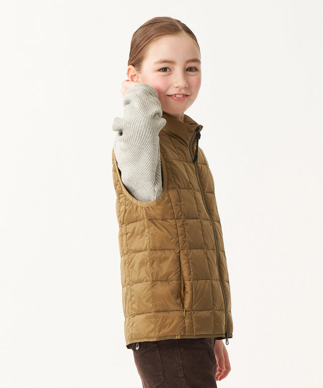 타이온 키즈 패딩 조끼 일본 TAION 베스트 베이직 하이넥 짚업 이너 다운 7컬러